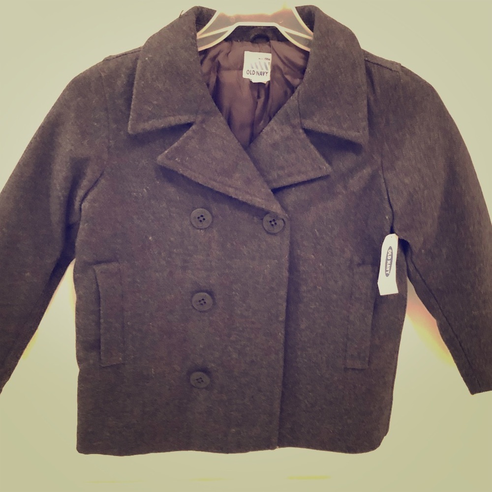 NWT!  Old navy kids jacket. Grey peacoat style. Button up